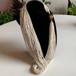 White Seed Bead Necklace